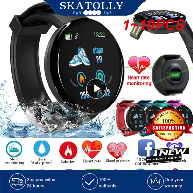 1 ~ 10PCS Smart Watch Мъже Жени Smartwatch Кръвно налягане Водоустойчив Цифрови часовници Спорт Фитнес Tracker Часовник за часовник
