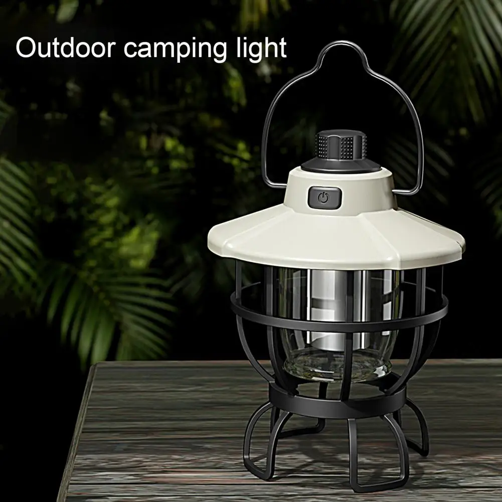 1 Комплект лагерен огън Ротационен превключвател водоустойчив безстепенно затъмняване COB топла светлина реколта палатка лампа преносим фенер на открито доставки