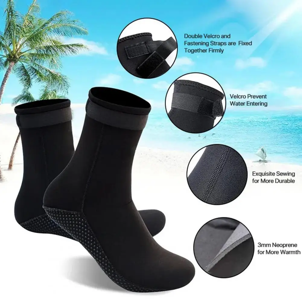 1 чифт плажни чорапи удобни чорапи за гмуркане закопчалка лента трайни неопрен гмуркане чорапи буйки водни спортове снабдяване