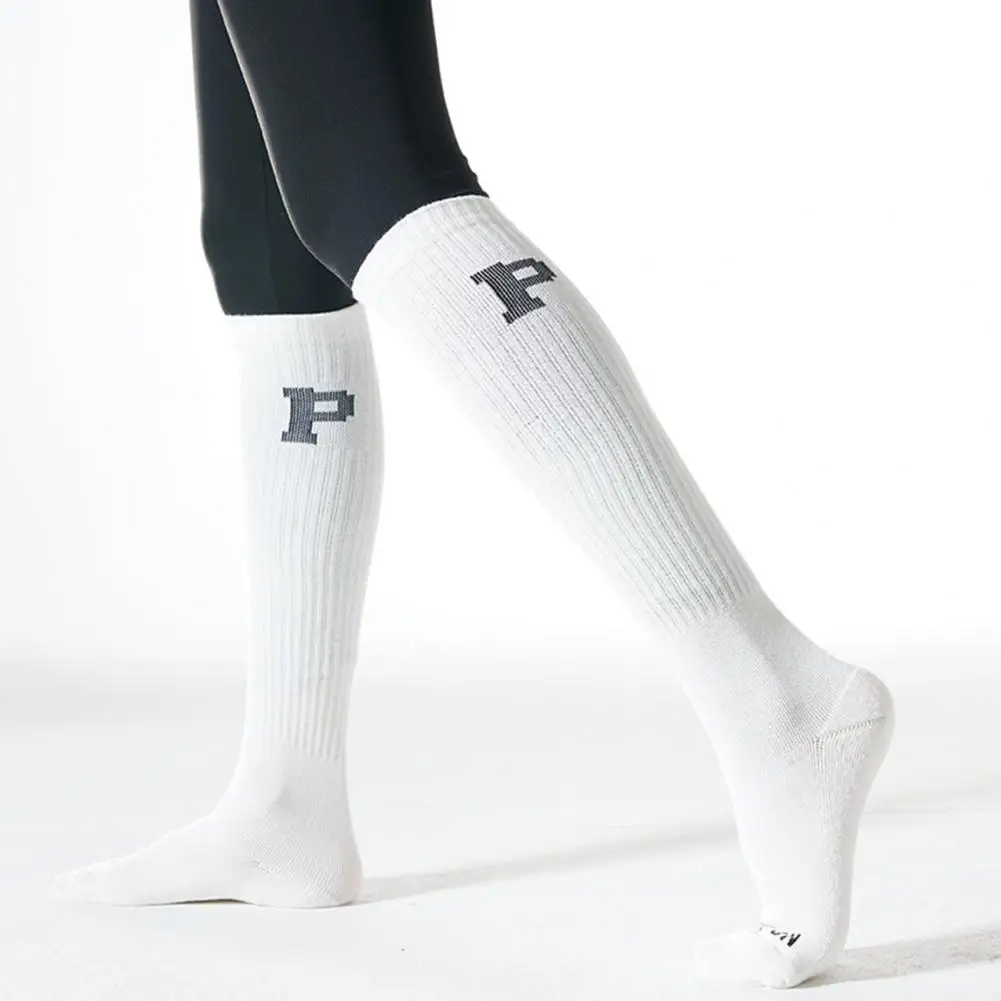 1 чифт спортни чорапи Чорапи за колоездене Неплъзгащи се еластични найлонови професионални спортни компресионни чорапи Зимни дълги йога чорапи