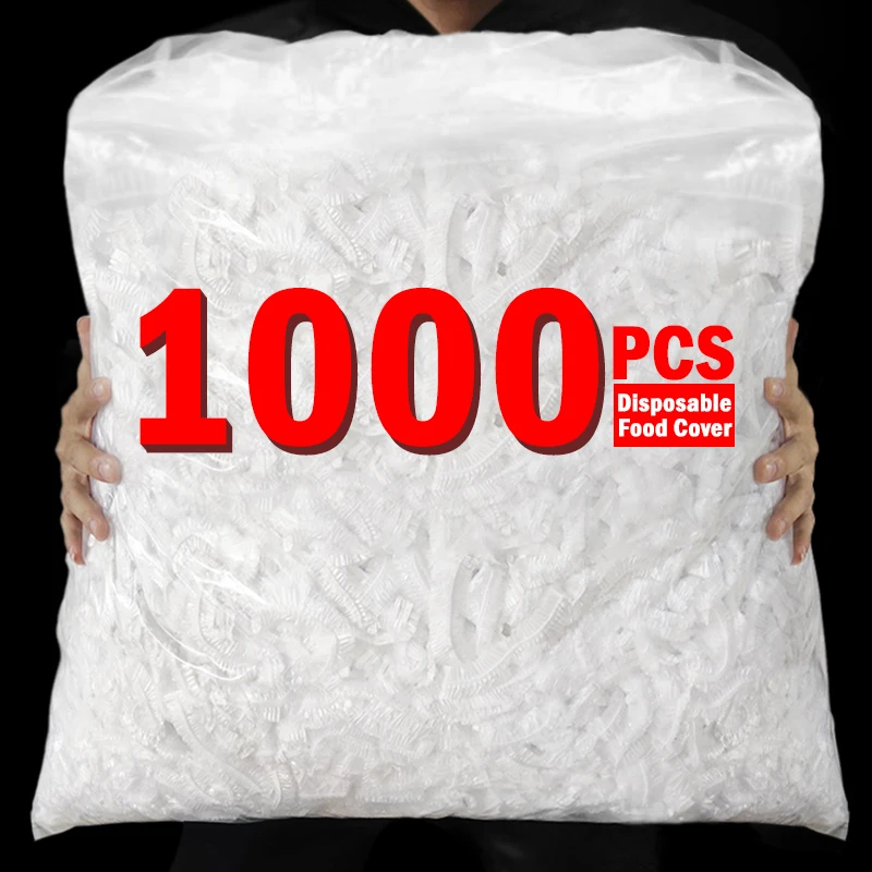 100-1000PCS Еднократни торбички за хранителни капаци Пластмасови обвивки Калъфи за консервиране на храни Купа за чинии Покритие Хранителен филм Кухненски аксесоари