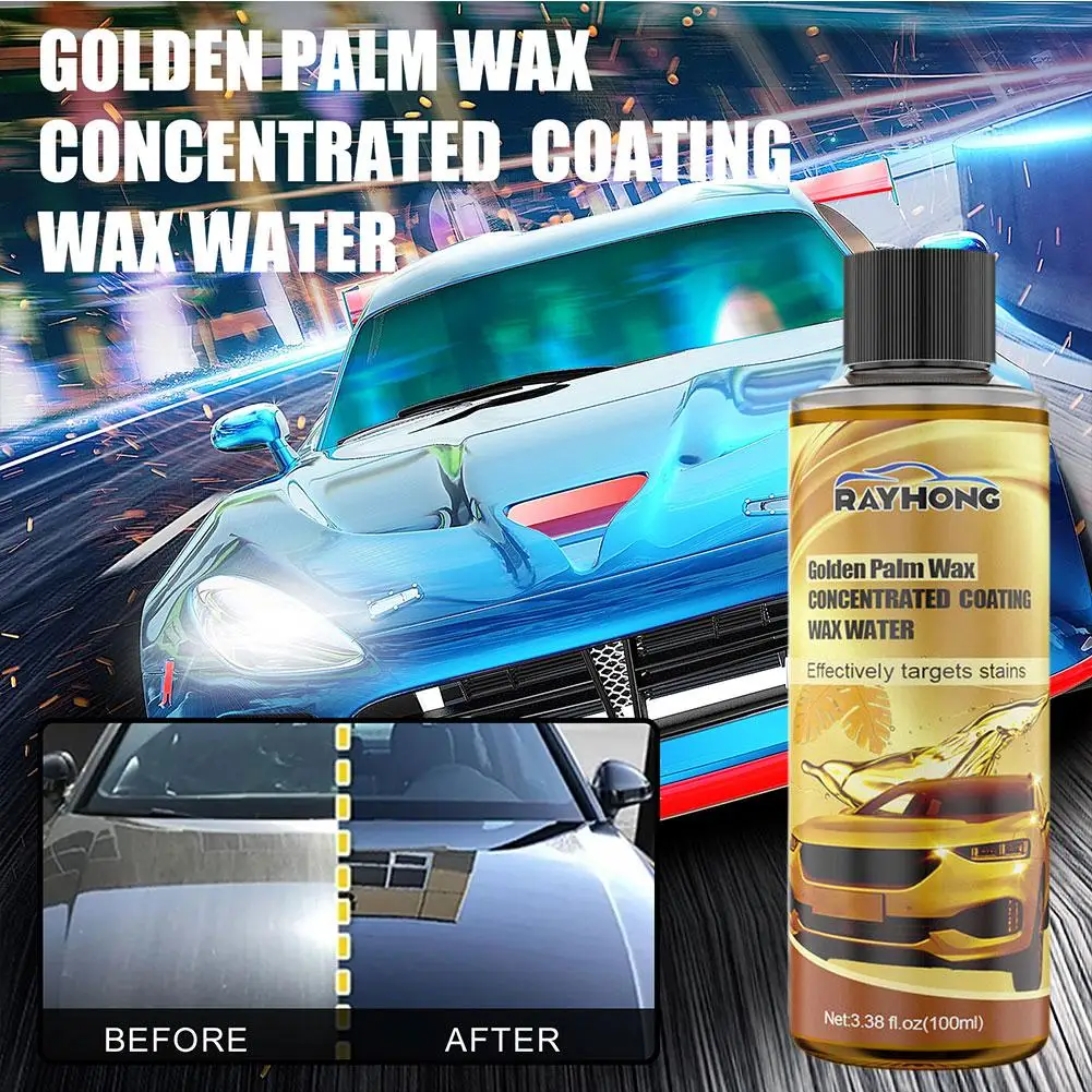 100ml Автомобилно злато кафяв восък концентрирано покритие измиване Специално почистване обеззаразяване покритие агент вода восък пяна E1E1