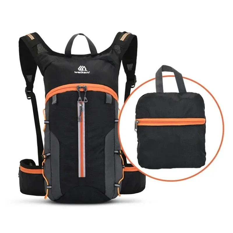 10L лека спортна чанта на открито Велосипедна чанта рамо сгъваема раница с каска Net водоустойчива катерене пътуване туристическа чанта