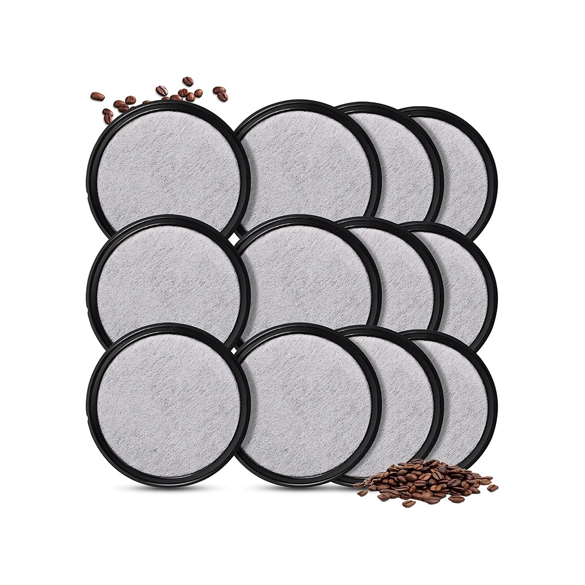 12 пакет кафемашина водни филтри съвместими за г-н кафе пивовари кафемашини, подмяна на дървени въглища водни филтри