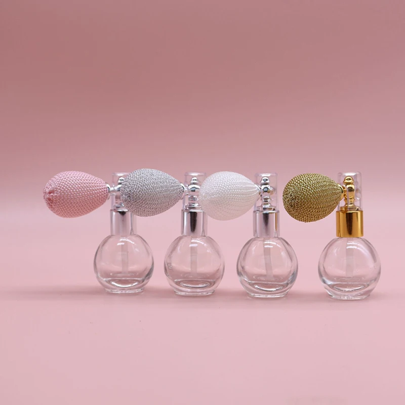 15ml балон AirBag парфюм бутилка спрей пулверизатор за многократна употреба кръг луксозен преносим прозрачен празен стъкло спрей пулверизатор бутилка