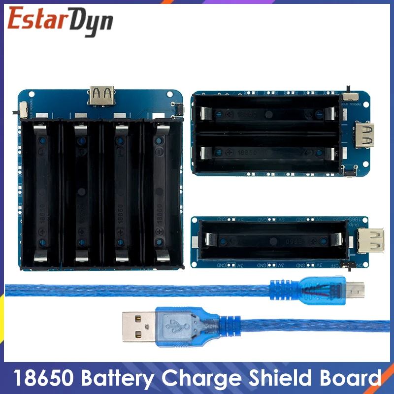 18650 Платка за зареждане на батерията Micro USB порт Type-A USB 0.5A 5V 3.3V за Arduino / Raspberry Pi / Nodemcu
