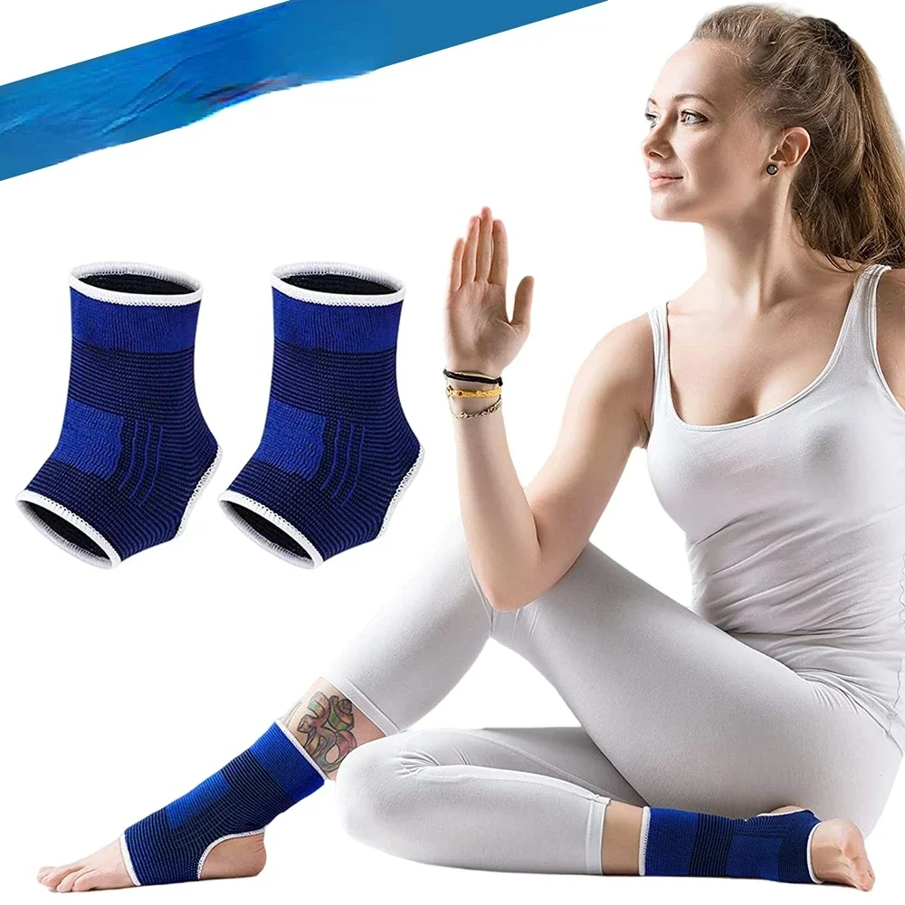 1Pair трикотажни компресия глезена скоба чорап еластични дишаща глезена подкрепа ръкав за спорт бягане колоездене баскетбол футбол