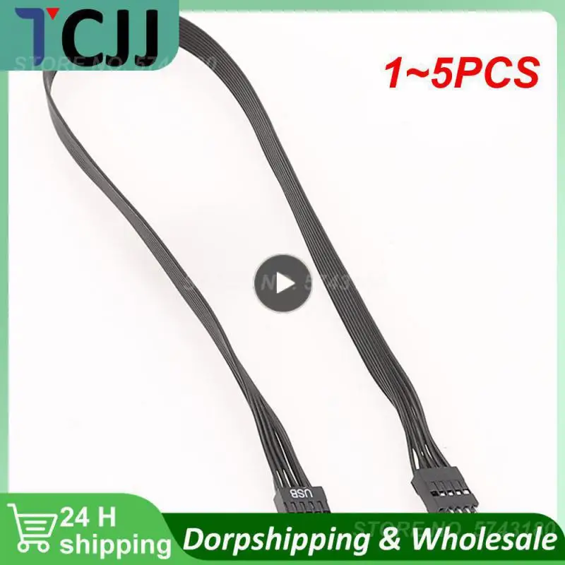 1~5PCS Dupont Mini USB 2.0mm 10Pin женски към Dupont USB 2.54mm 9Pin мъжки захранващ удължителен кабел за PC дънна платка 12cm