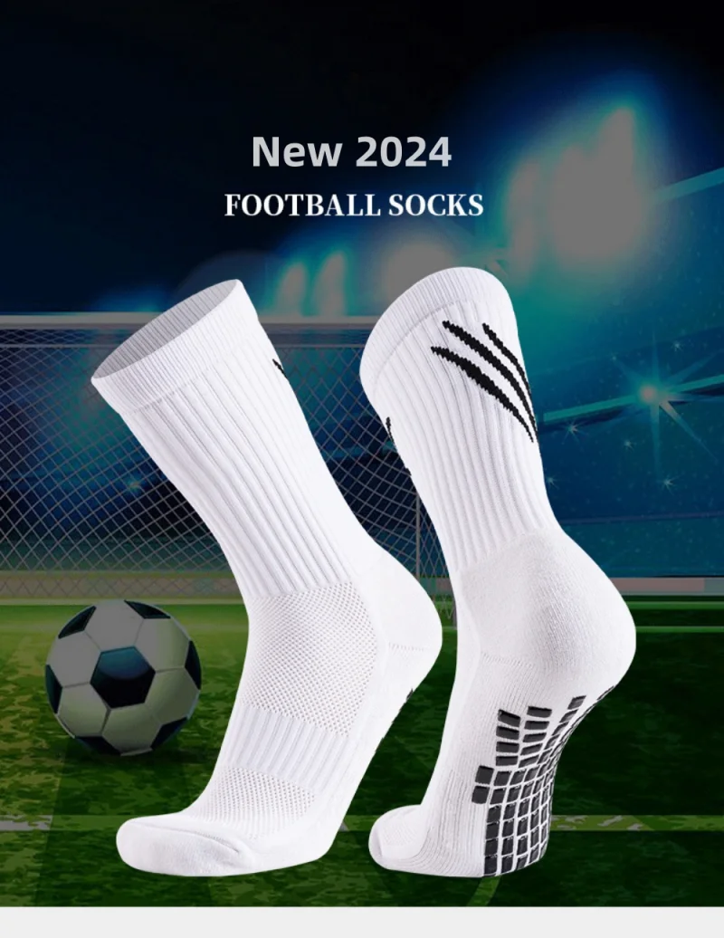 2024 Нови мъже жени футболни чорапи пчелна пита графики дишаща спортна стрелка силиконови анти хлъзгане сцепление футбол чорапи