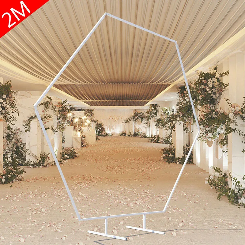2m метална сватбена арка фон арка цвете стойка балон рамка сватба рожден ден декорация