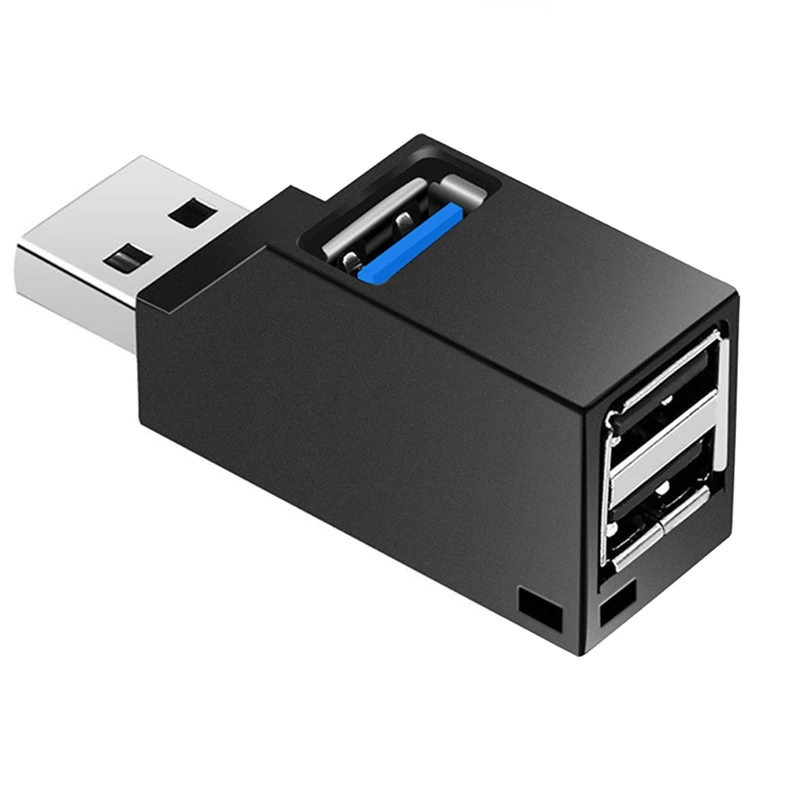 2Pcs мини 3 порта USB 3.0 USB 2.0 сплитер хъб високоскоростен трансфер на данни сплитер кутия адаптер за PC лаптоп