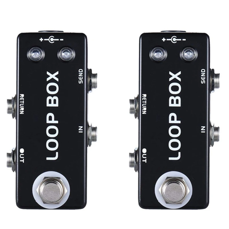 2X Mosky мини китарен ефект педал Loop Box Switcher Избор на канал Истински байпас