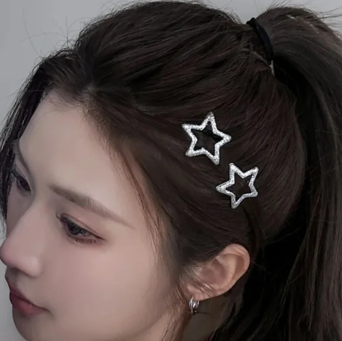 2бр Обикновена звезда щипка за коса класически аксесоари за коса щипка за коса фиба коса нокът подарък нокът клип