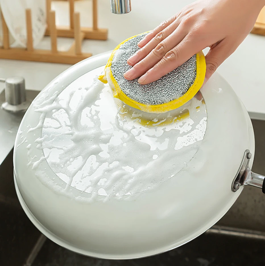 3/5/10PCS Двустранна гъба за миене на съдове Домакински инструменти за почистване Почистващи консумативи за четка за чинии Гъби за почистване на съдове