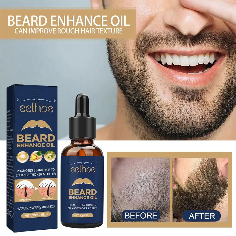 30ml Натурално масло за растеж на брадата Продукти за косопад за мъже Грижа за брадата Подхранващо масло за грижа за брадата Q6a0
