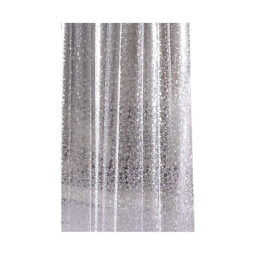 3D калдъръм водоустойчив душ завеса PVC полупрозрачен мухъл баня завеса баня душ разделител