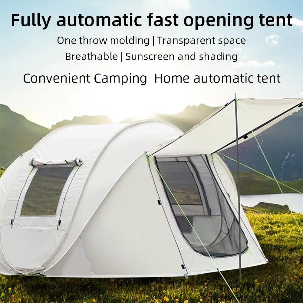 5-8 човек палатка водоустойчив изскачащ палатка с чанта за съхранение преносим миг къмпинг палатка за открит backpacking пикник
