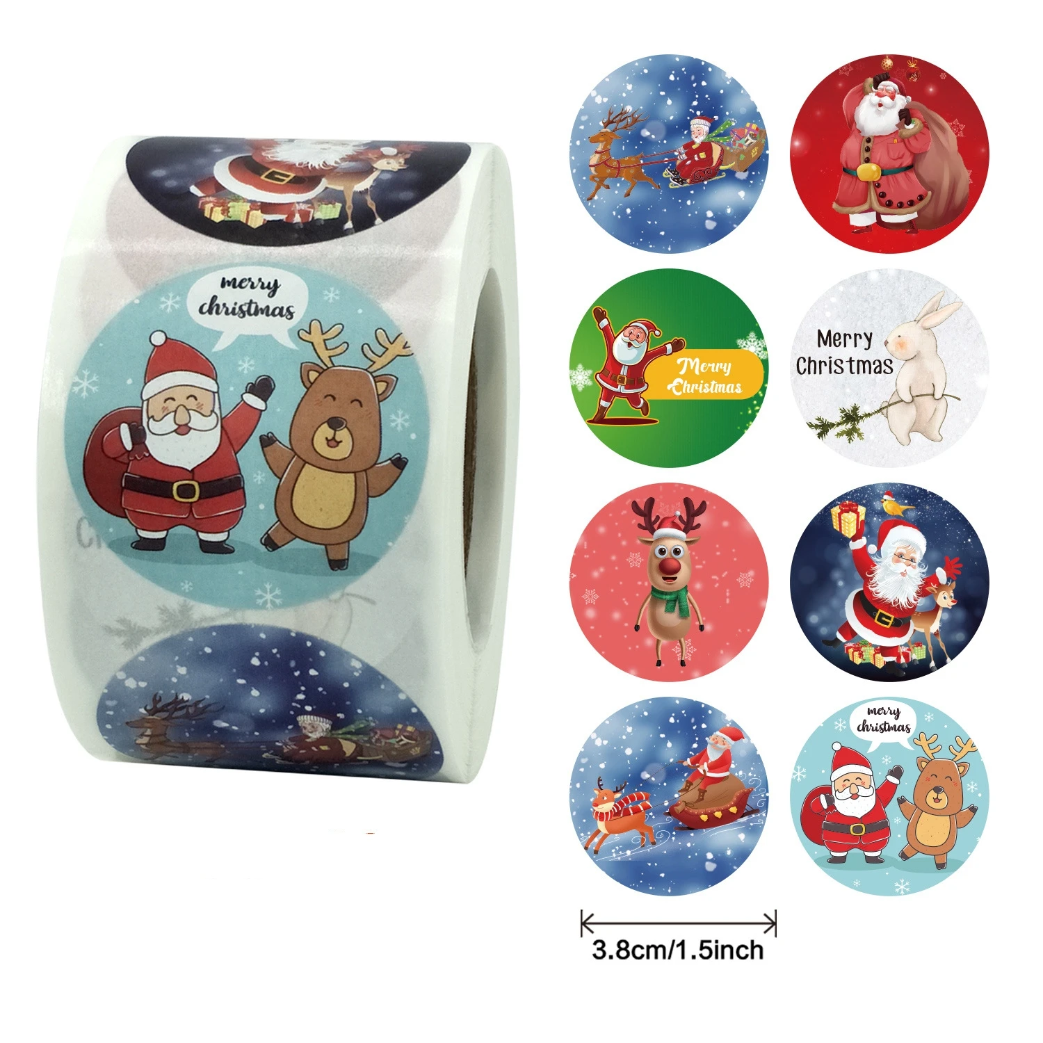50-500 парчета Коледа тематични печат етикет стикер DIY подарък печене опаковане плик канцеларски декорация