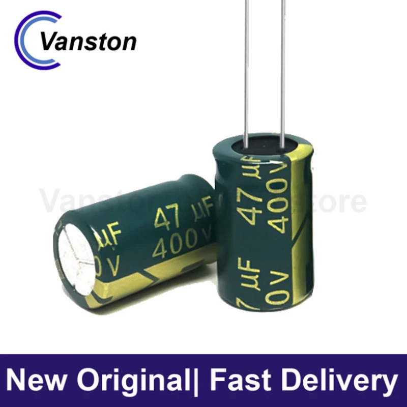 5pcs алуминиеви електролитни кондензатори 400V47UF обем 16 * 25mm зелено злато висока честота ниско съпротивление 47UF / 400V