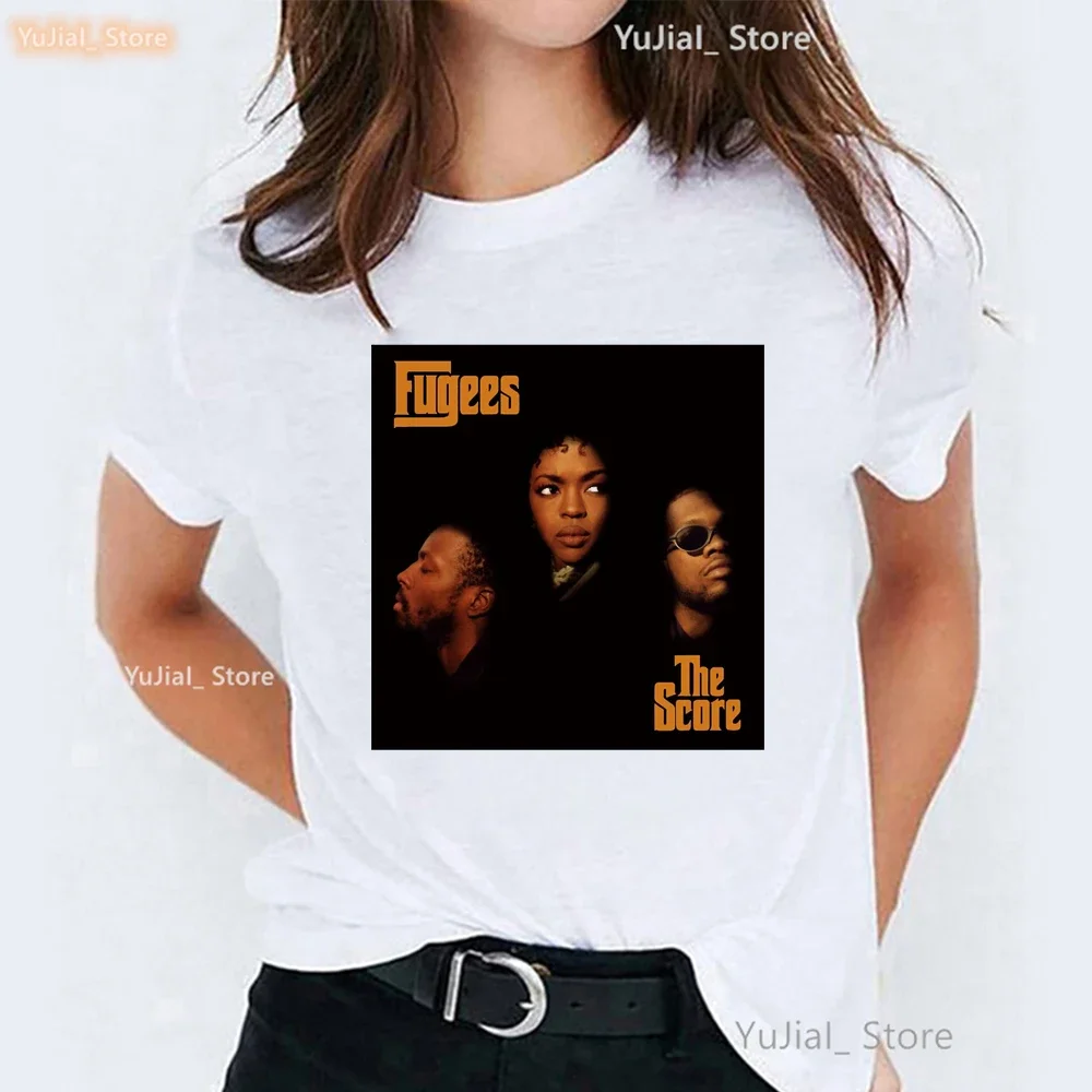 Art тениска Жени Fugees Lauryn Hill графичен печат T Shirt Femme Хип-хоп тениска Женски естетически дрехи Летни върхове Tee