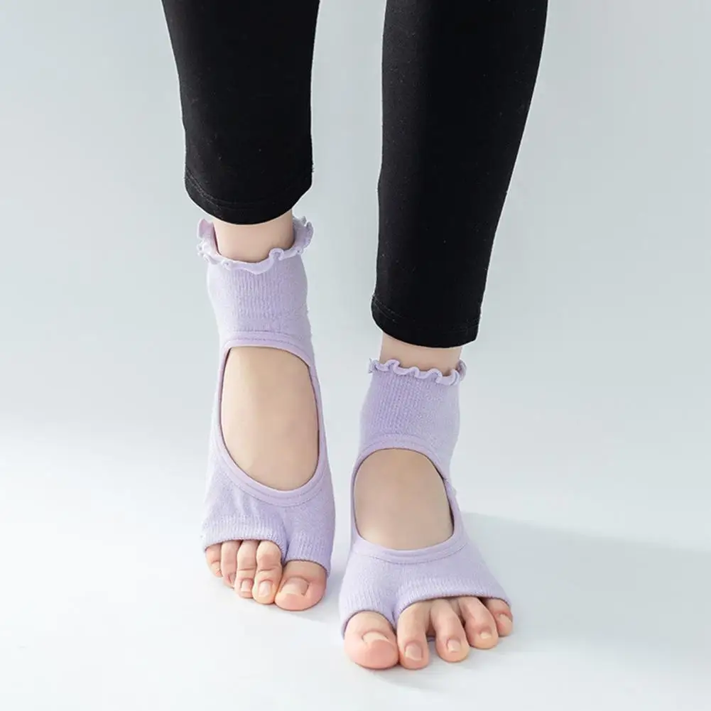 Barre чорапи 1 чифт меки нехлъзгащи се захват кожата-любезно гимнастика спорт йога танци къси чорапи фитнес износване