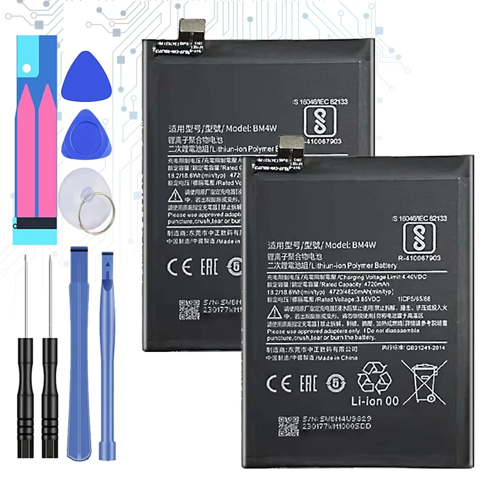 BM4W BN53 Резервна батерия за Xiaomi Redmi Note 9 Pro Note9 Pro Note9Pro 5G мобилен телефон 4820mAh-4920mAh батерия