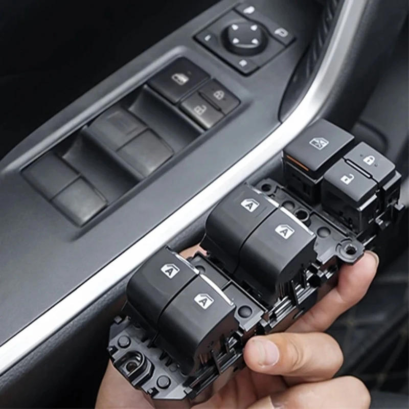 Car LED мощност един прозорец превключвател LED мощност един прозорец превключвател замени за Toyota RAV4 2019-2022 ляво шофиране подсветка