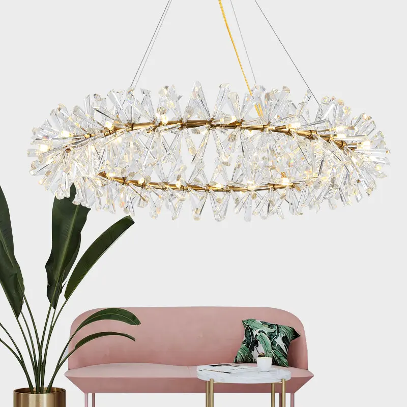Crystal Light луксозен полилей хол спалня зала венец модерен минималистичен творчески постмодерен лампа