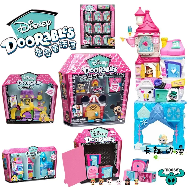 Disney Doorables Princess Stitch Villain Frozen Snow White Elsa Action Figure Anime Doll Toys Birthday Gifts Toys