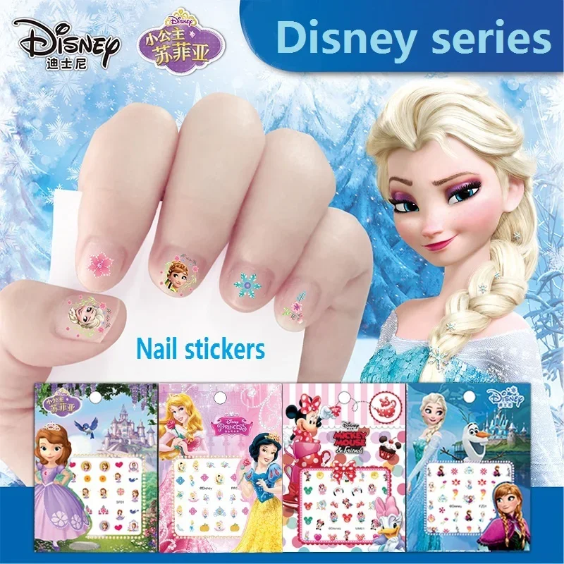 Disney Frozen принцеса Елза Анна Снежанка грим нокти стикери Мини Мики русалка карикатура бод стикери за детски играчки