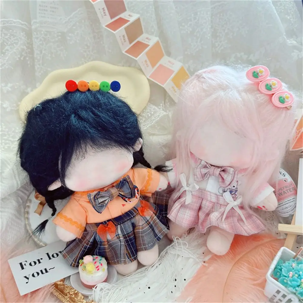 DIY кукла дрехи сладък ръчно изработени цветни кукла Jk униформа пола памук плюшени кукла облекло за 20 см идол кукла бебе