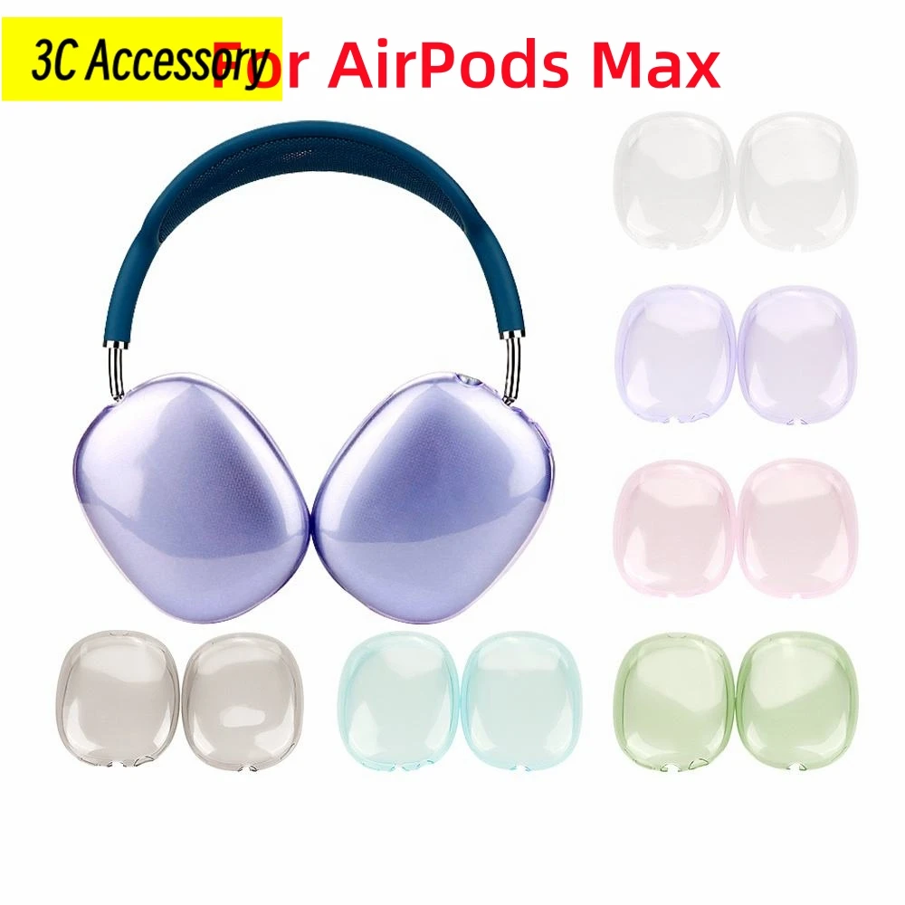 for AirPods Max TPU Soft Shell силиконови калъфи за слушалки корпус капак глава греда ръкав пъпки случай за въздушни шушулки макс аксесоари
