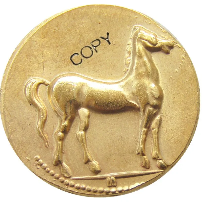 G(31)КАРТАГЕН Zeugitania Electrum Stater 310BC Танит кон Древногръцка позлатена монета
