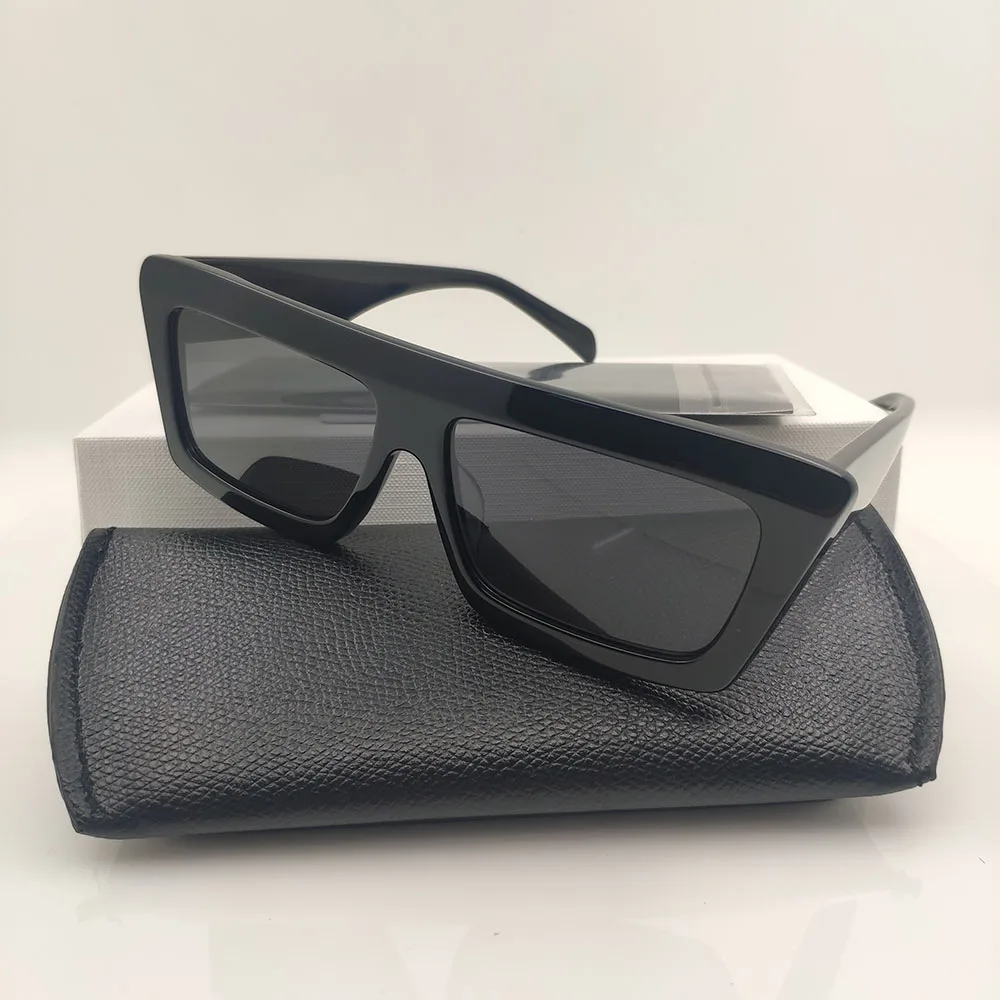 Hot 2022 Тенденциозни продукти Ацетат правоъгълник очила слънчеви очила за жени мъже Черна марка дизайнер мода за слънчеви очила UV400