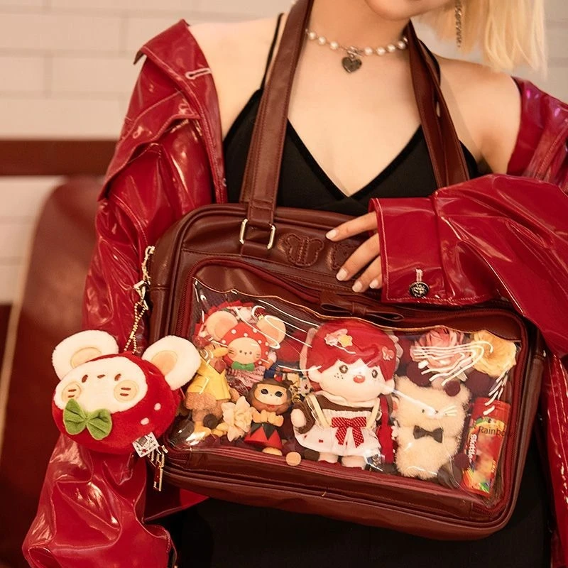 Ita чанти за жени PU чанта за рамо японски корейски стил мода сладък пратеник чанта за 18-25 годишно момиче 2023 тенденция Itabags