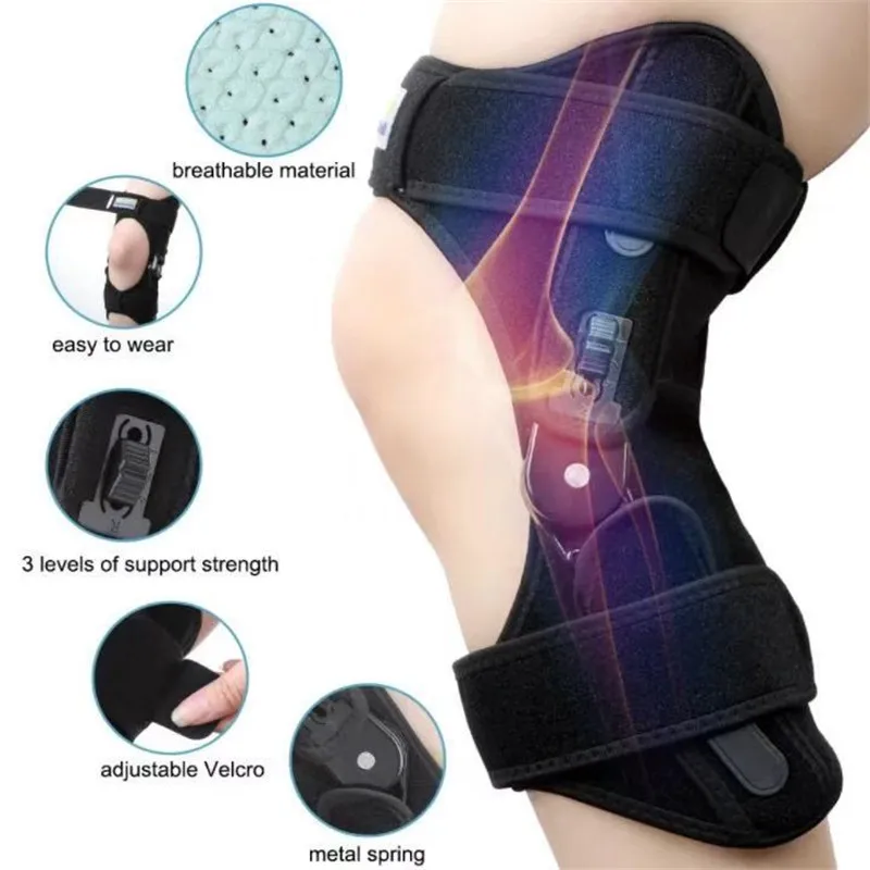 Knee Booster Protector Pad Открит спорт Спомагателна съвместна подкрепа Дишаща неплъзгаща мощност Асансьор Туризъм Рехабилитация