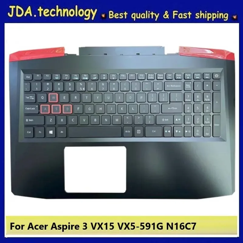 MEIARROW Нови / организационни случаи За Acer Aspire VX15 VX5-591 VX5-591G N16C7 Palmrest US клавиатура горния капак / US клавиатура