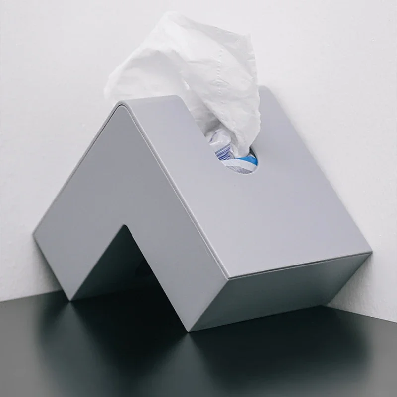 Modern Nordic прав ъгъл десктоп салфетка хартия съхранение случай тъкан кутия притежателя организатор кухня хол спалня декор