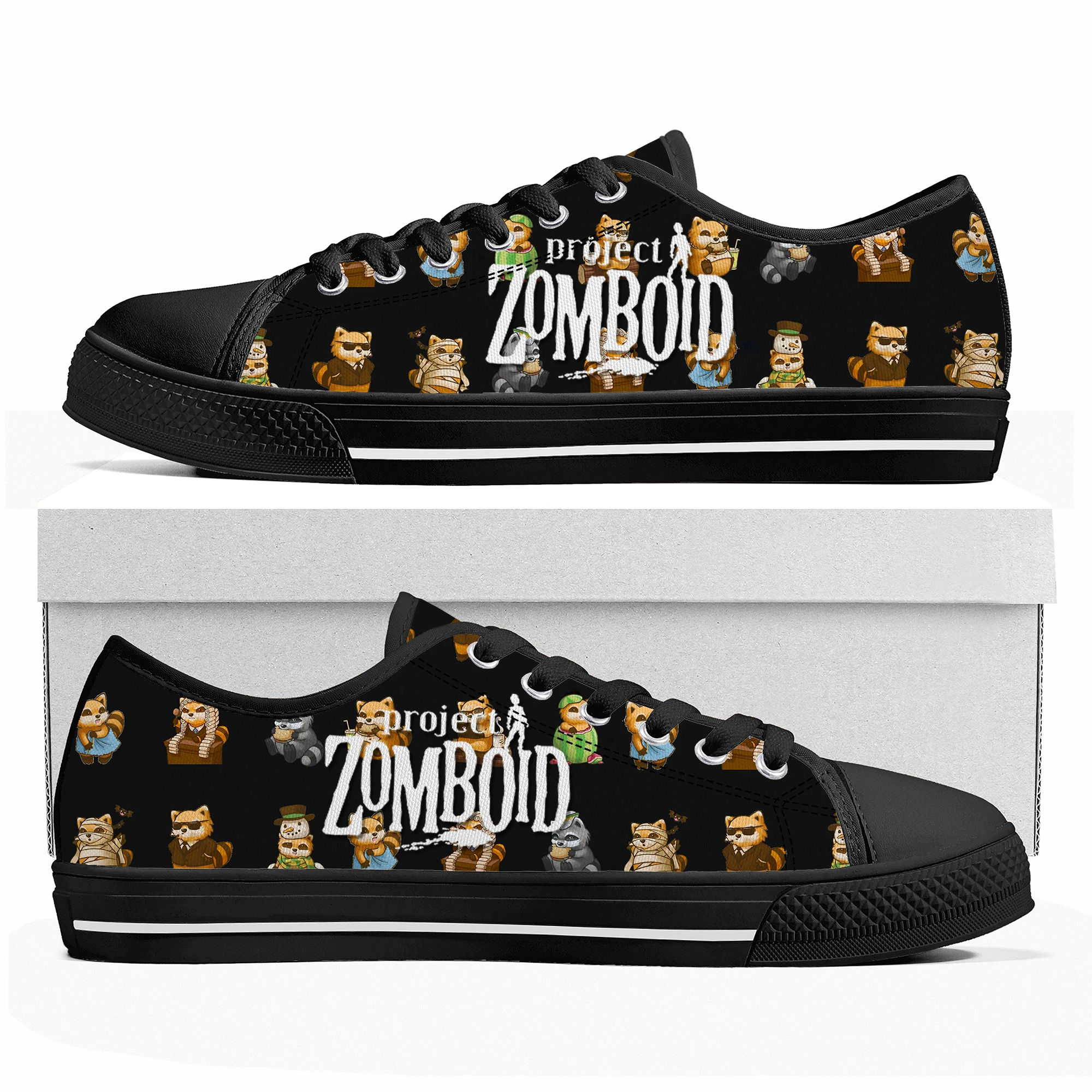 Project Zomboid Custom Low Top Sneakers Cartoon Game Womens Mens Teenager High Quality Shoes Casual Tailor Made Canvas Sneaker