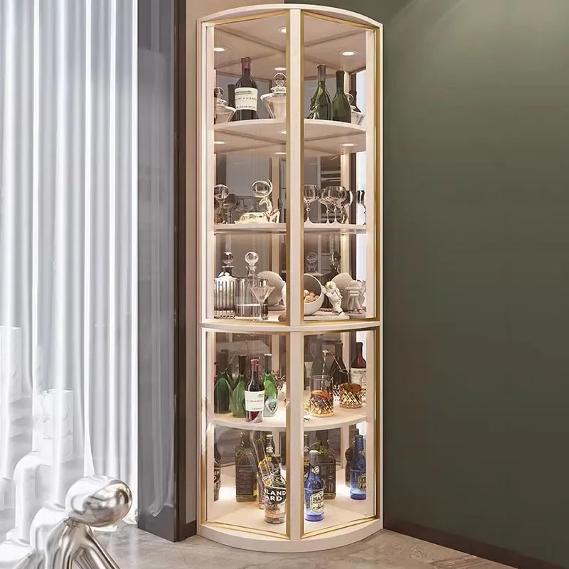 Rack стена монтиране вино шкафове стъкло дисплей хол плаващ рафт вино кабинет ъгъл Vitrina де Vidrios съхранение мебели