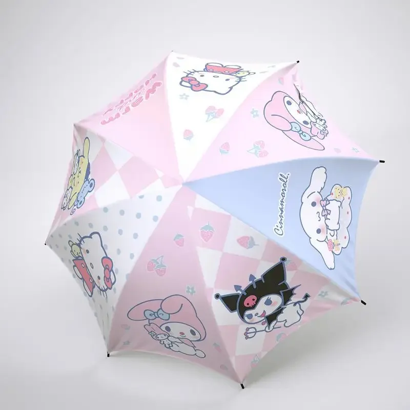 Sanrio Hello Kitty Big Family Girl Сладък винил сгъваем дъжд и дъжд двойна употреба слънцезащитен UV защита чадър
