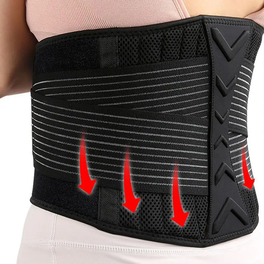 Sports Waist Support Compression Waist Support Belt for Weight Lifting Squats Hernia Relief Breathable Mesh Abdominal for Pain