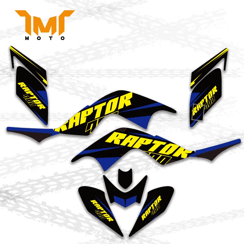 TMT ATV пълен обтекател стикер стикер графични фонови комплекти за Yamaha RAPTOR 700 YFM700 YFM 2006 2007 2008 2009 2010 2011 2012