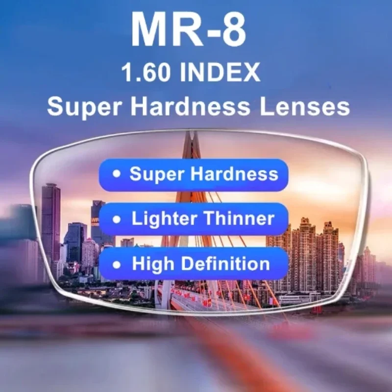 VICKY MR-8 Супер здрави лещи Anti-blue Ray Anti-scratch Aspheric Optical Prescription Lenses Anti Reflective for Rimless UV400