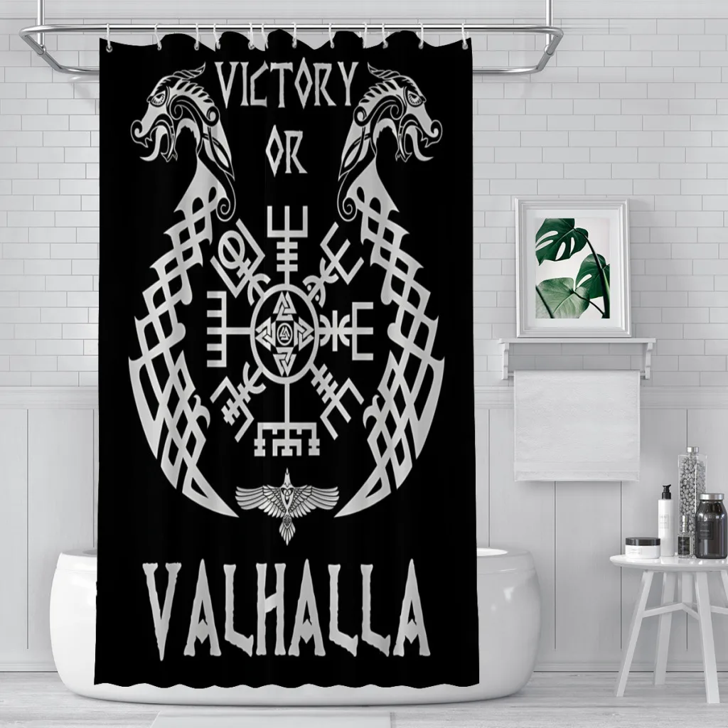 Victory или Valhalla баня душ завеси Viking митология водоустойчив дял завеса проектирани дома декор аксесоари