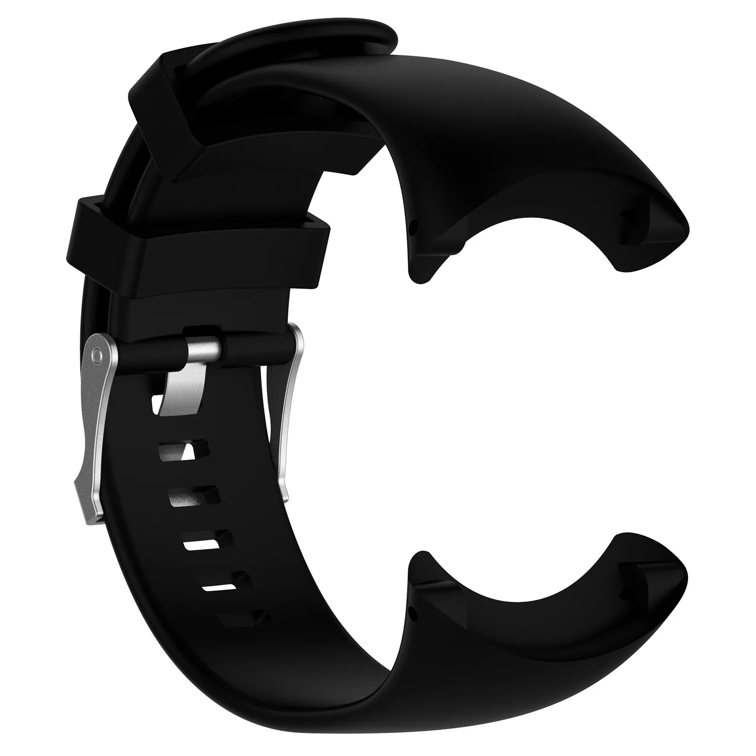 Watchband силиконова резервна лента за китка за Suunto Core All Black Sports Watch Black