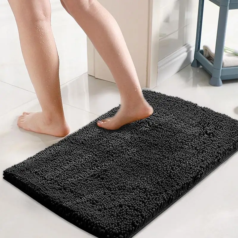  баня против плъзгане мат подходящ за килими за баня, мек и абсорбиращ, микрофибър, шенилно кадифе машинно пране