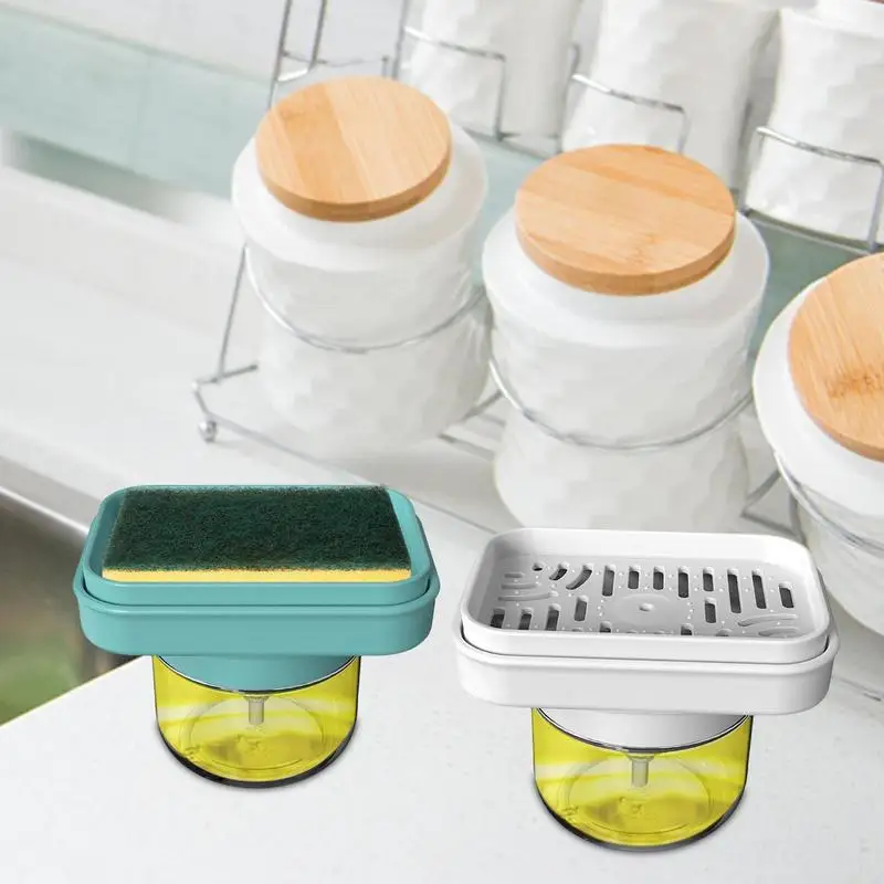 Гъба сапун дозатор многофункционален кухненски гъба притежателя пълнител Abale и подвижен инструмент за кухня и баня