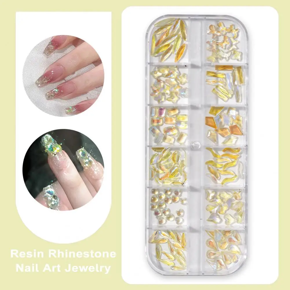 Декорации за нокти Създаване на зашеметяващо изкуство за нокти с комплекти Aurora Rhinestone Плоскодънни специални смолни кристали Любов