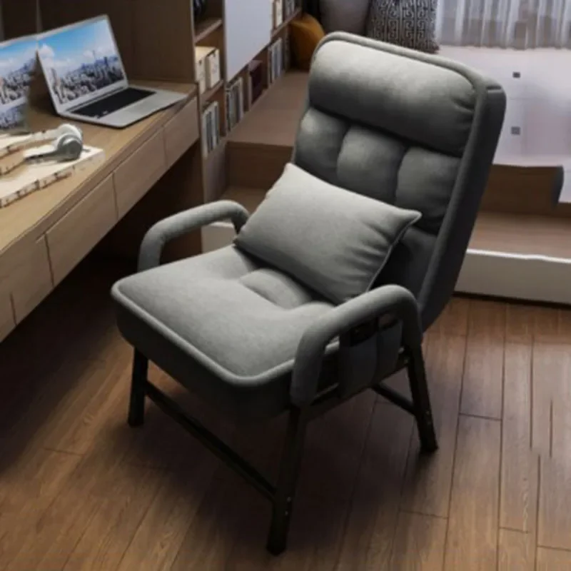 Домашен компютърен стол удобен заседнал мързелив облегалка случайни офис диван може да се накланя проучване общежитие игри стол